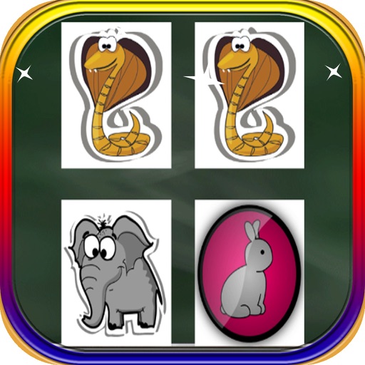 Cartoon Animals Memory Game Icon