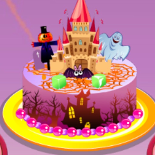 Making Magic Halloween cake-cake shop icon