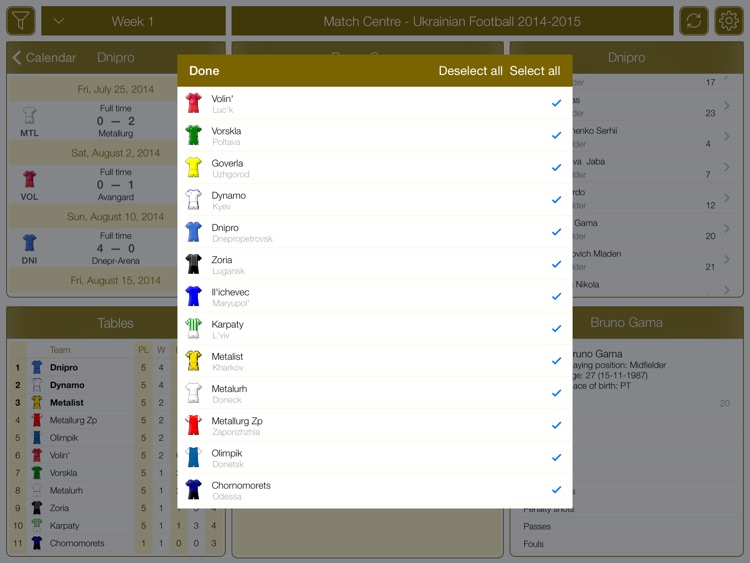 Ukrainian Football UPL 2014-2015 - Match Centre screenshot-3