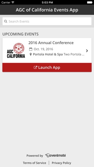 AGC of California Events App