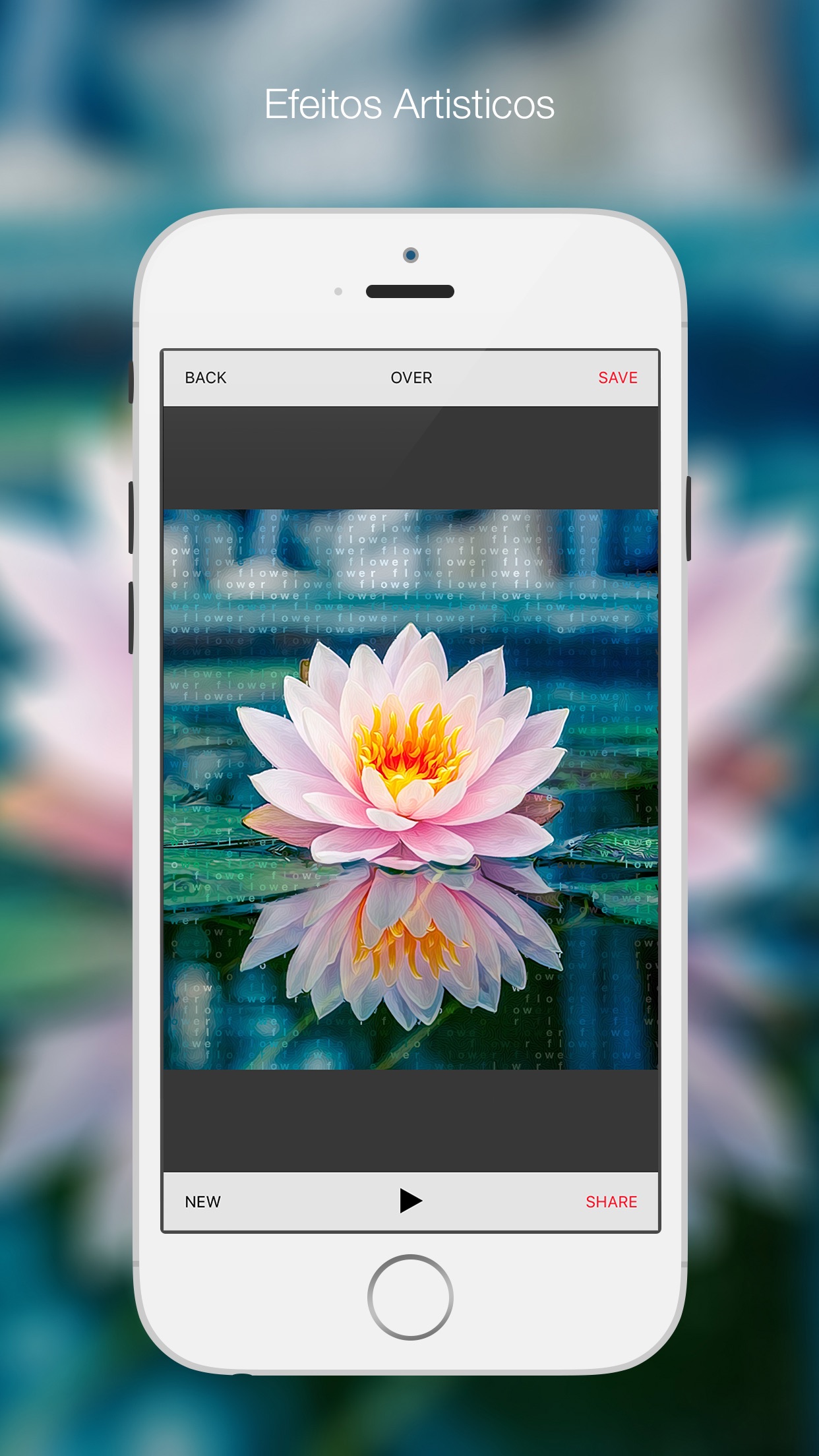 Screenshot do app Bitpoem - Filtros e Efeitos