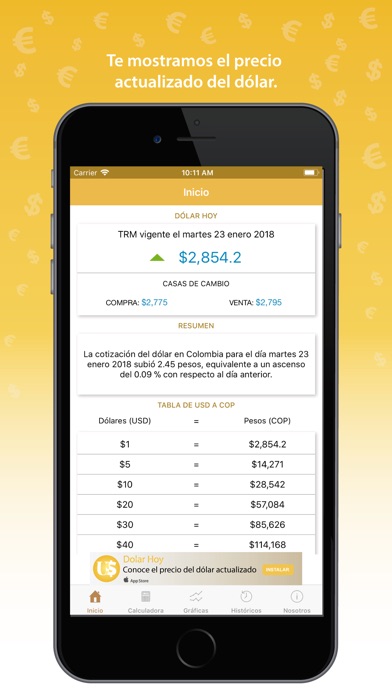 TRM Dólar Colombia screenshot 2