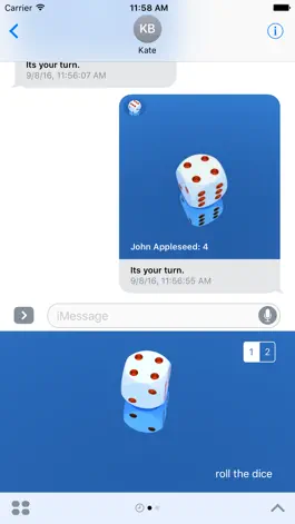 Game screenshot Игра в кости для iMessage hack