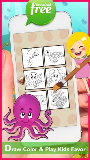 Marine Animals Coloring Book For Kids And Toddlers(圖4)-速報App