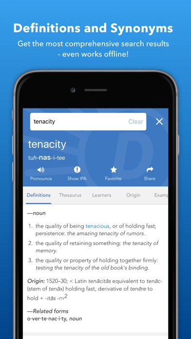 Screenshots of Dictionary.com Dictionary & Thesaurus for iPhone