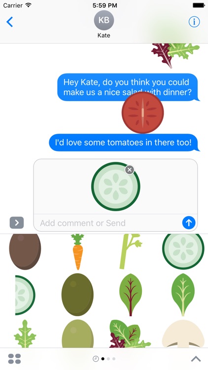 Vegetables Sticker Pack for iMessage screenshot-4