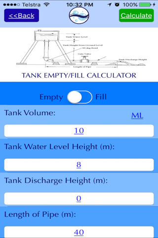 Tank Empty & Fill Calculator by Water Toolbox screenshot 2