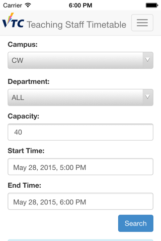 VTC Teaching Staff Timetable screenshot 3