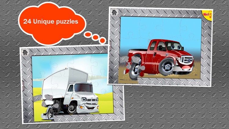 Trucks Jigsaw Puzzles: Kids Trucks Cartoon Puzzles