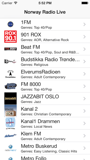 Norway Radio Live Player (Norge / Noreg 