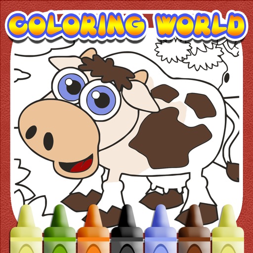 Coloring World - A Farm Animal Learning Book for Kids iOS App