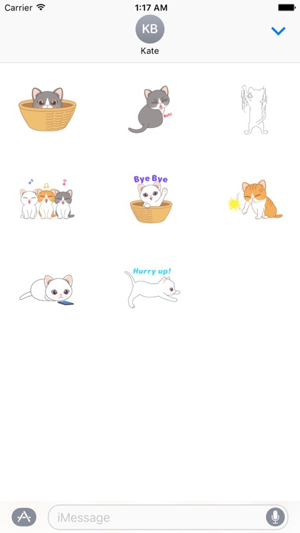 Animated Adorable Cats Sticker