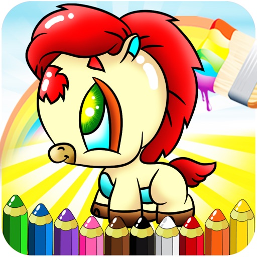 Pony Painting And Coloring For Preschool Toddler Icon