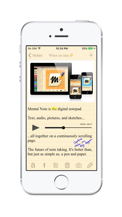 Mental Note Lite - the digital notepad