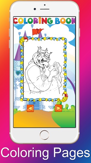 Princess Coloring Pages Beauty and the Beast(圖1)-速報App