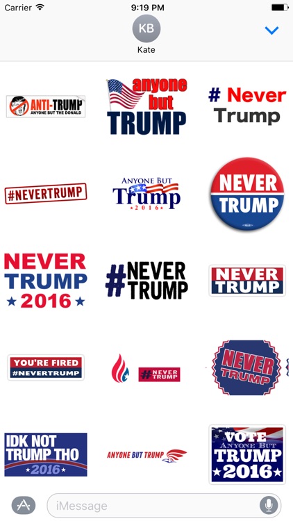Never Donald Trump for President 2016 Stickers
