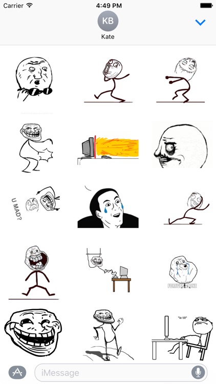 Animated Le Derp Meme Stickers for iMessage