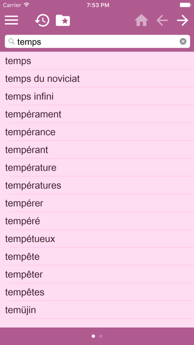 Spanish French dictionary screenshot 3