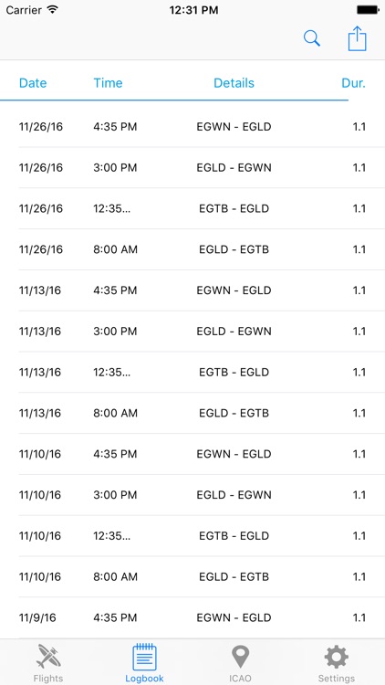 ThinQ Pilot Flying Logbook