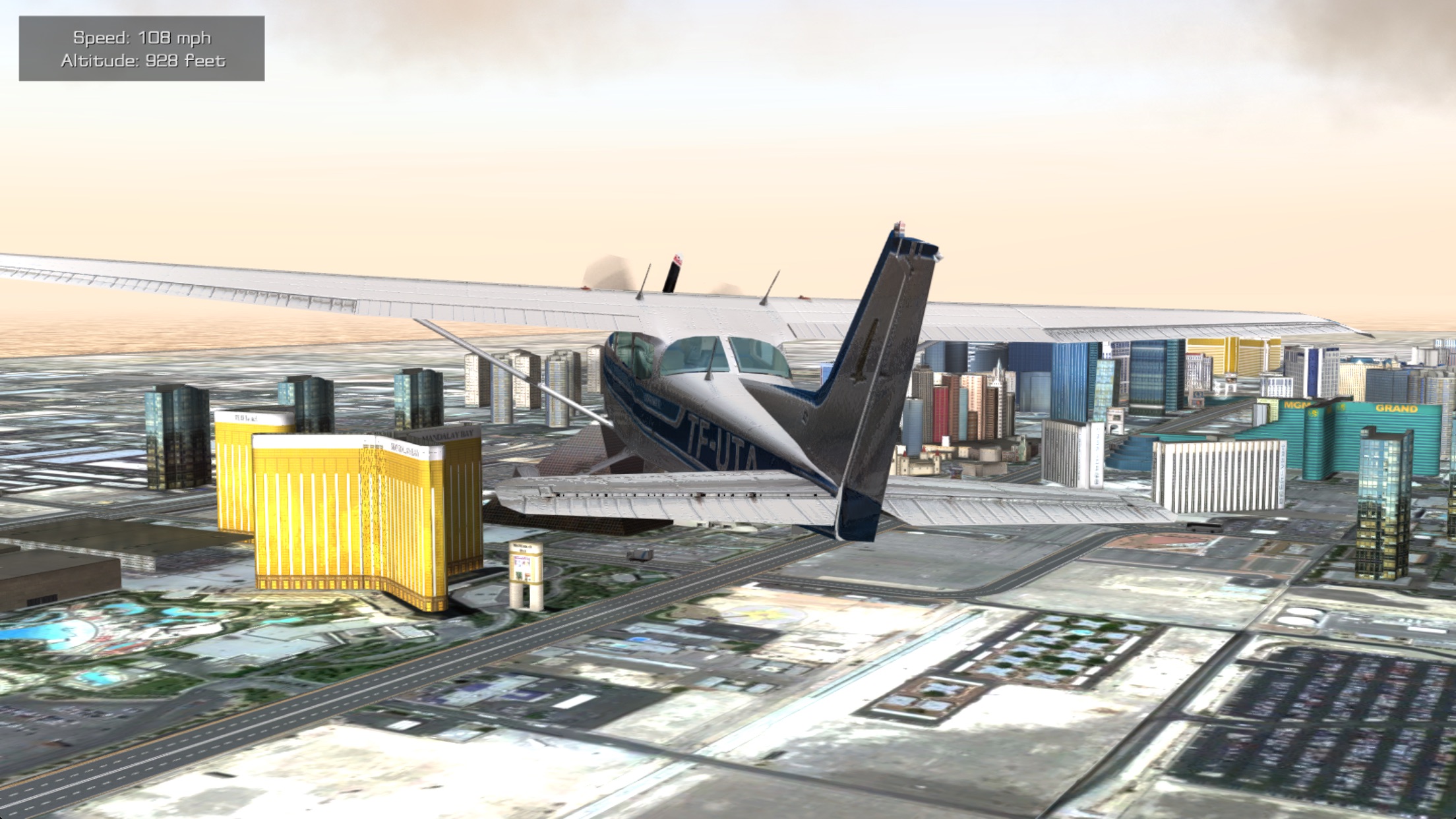 Screenshot do app Flight Unlimited Las Vegas - Flight Simulator