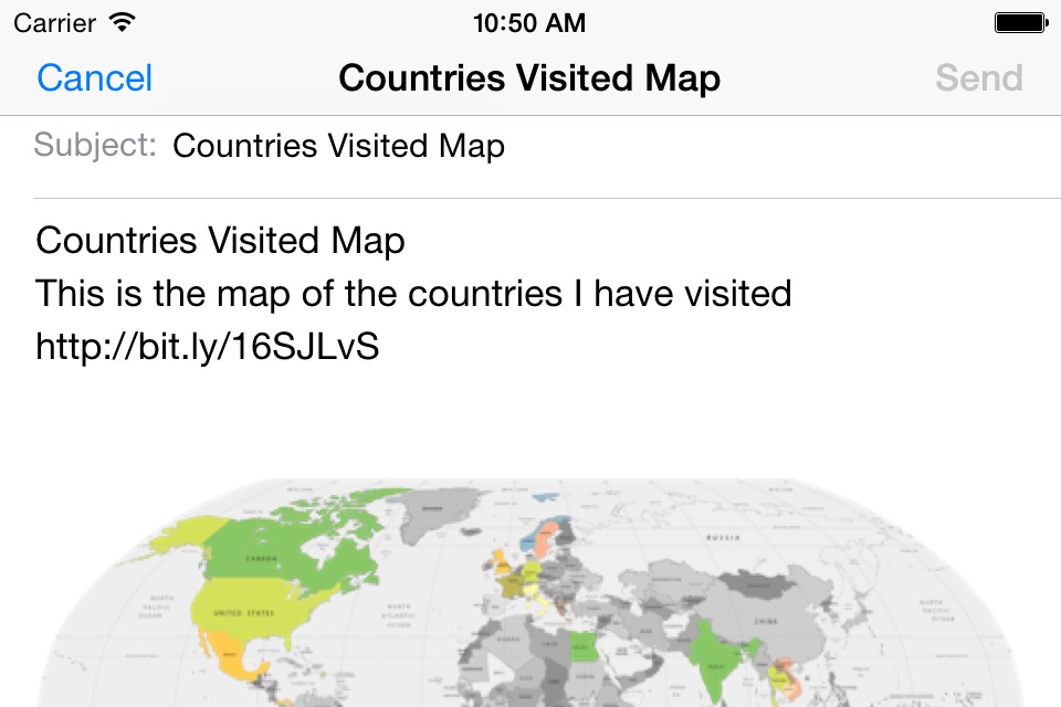 Countries Visited Map screenshot 4