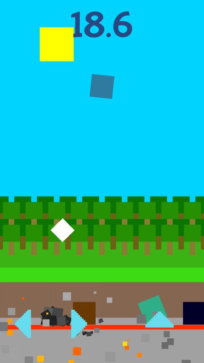 Little White Square : Do not touch the ground ! screenshot-3