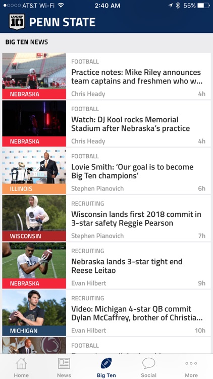 Land of Ten – Team-Specific Big Ten Football News screenshot-4