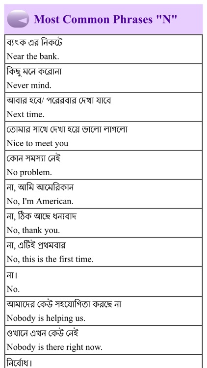 english bengali common words screenshot-4