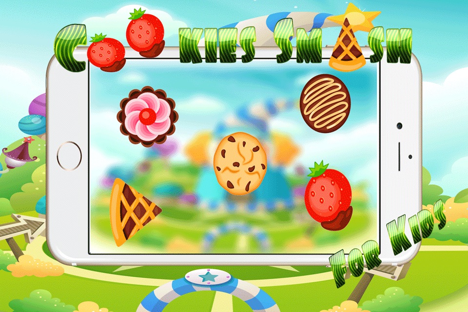Cookies Smash Match 3 Puzzle Games - Magic board relaxing game learning for kids 5 year old free screenshot 3