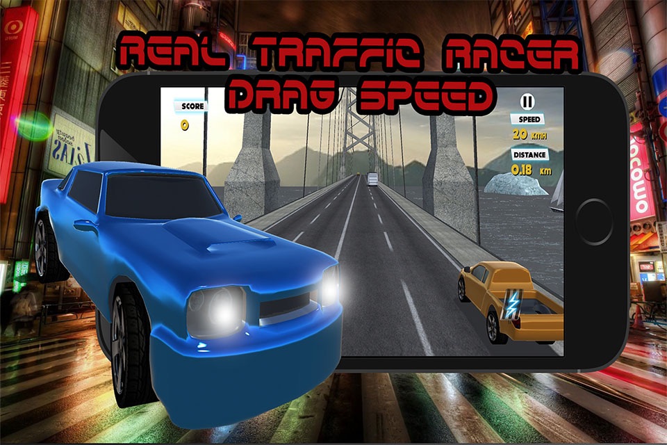 Real Traffic Racer Drag Speed Highway - 3d Racing Game screenshot 2