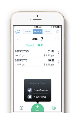 Daily Car Cost 2 - Mileage log tracker, Fuel economy, Gas mileage screenshot 3