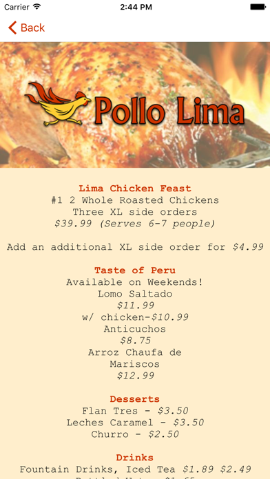 Pollo Lima Restaurant. screenshot 2