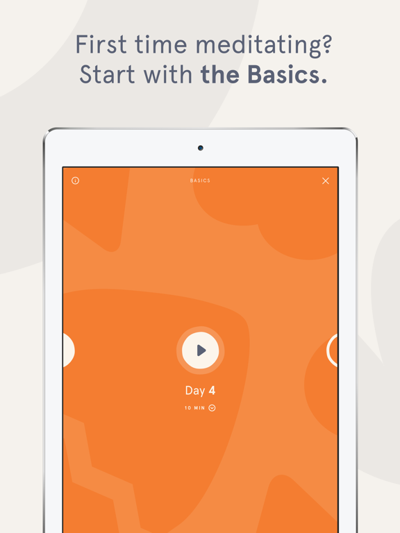Screenshots of Headspace: Guided Meditation and Mindfulness for iPad