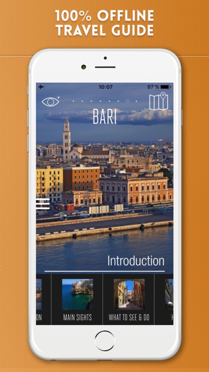 Bari Travel Guide with Offline City Street Map