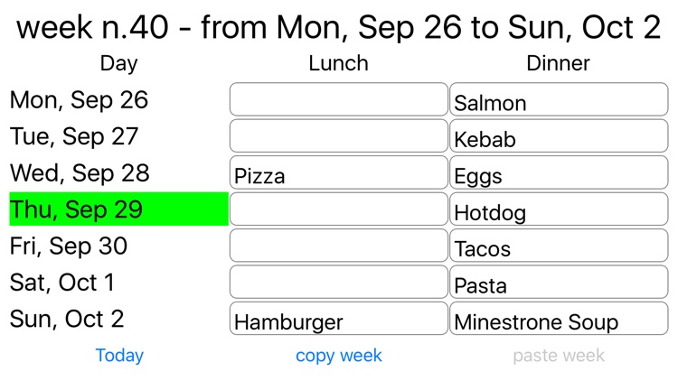 Home Menu Planner