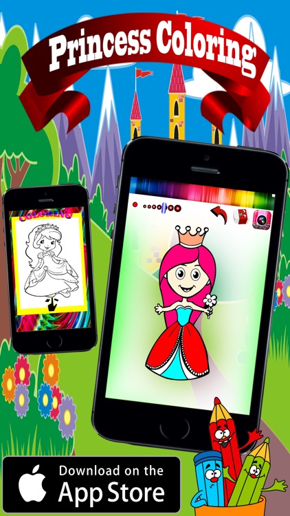 colouring book for kids inside paintbox color princess free