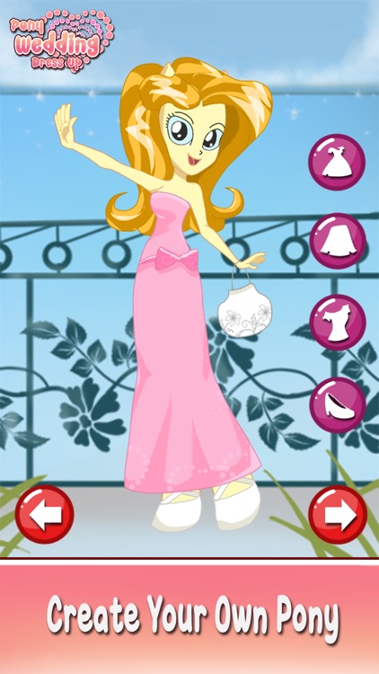 Bride Pony wedding girl princess dress up makeover