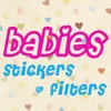 +470 stickers &amp; filters | baby story