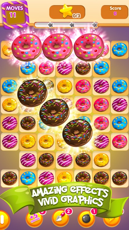 Donut Dazzle Dash - Match 3 Sweet Cookie Mania