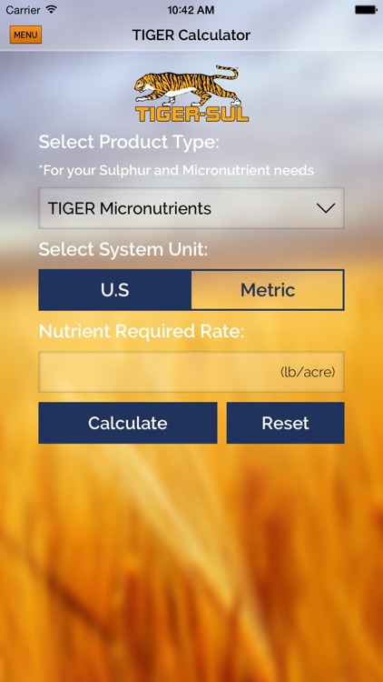 TigerSul  Crop Nutrient Calculator