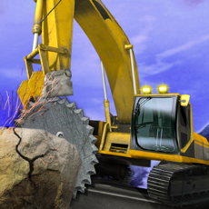 Activities of Heavy hill climb cutter excavator 3d