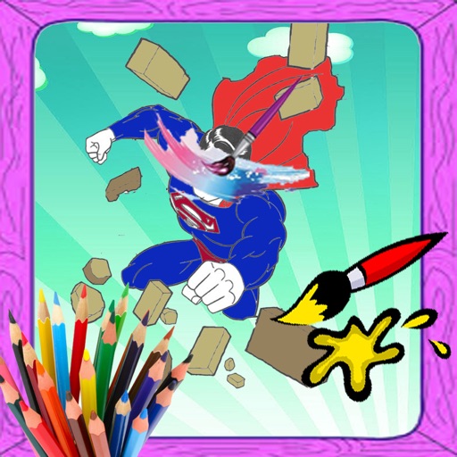 Coloring For Kids Game Superman Version Icon