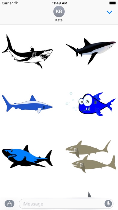 Shark Sticker Packのスクリーンショット1 Shark Sticker Packのスクリーンショット1