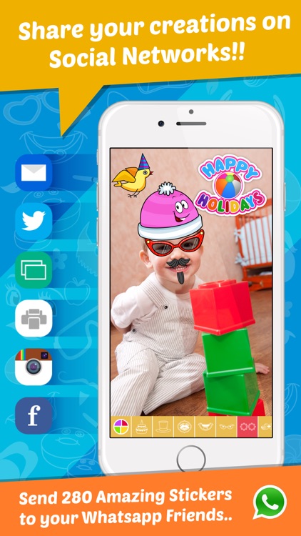 StickonPic Photo booth : Fun sticker app editor and props for adults