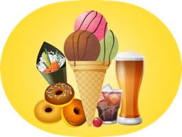 MULTI CUISINE FOOD AND DRINKS STICKERS