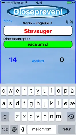 Game screenshot Gloseprøven! hack