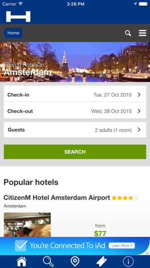 阿姆斯特丹對於今晚與地圖和旅行遊覽比較和預訂酒店