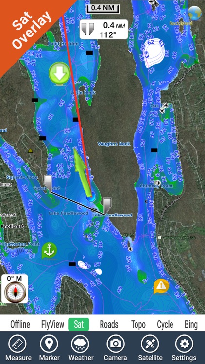 Candlewood Lake HD Connecticut GPS Map Navigator