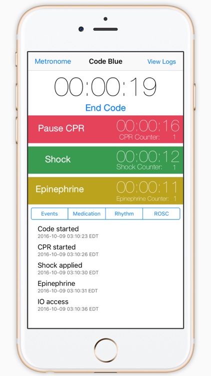 Code Blue: Cardiopulmonary Event Timer