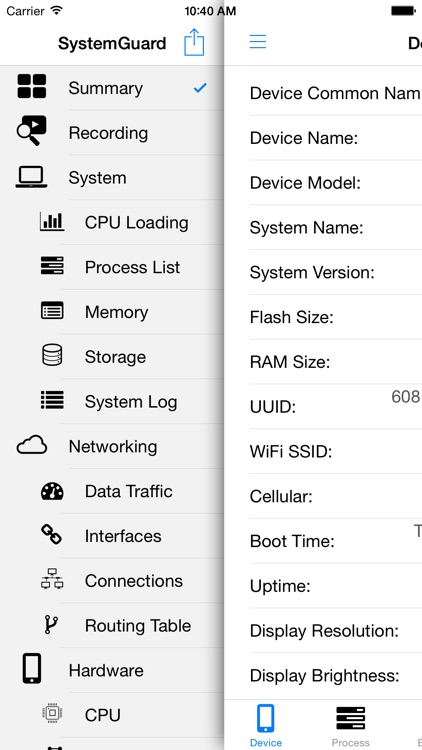 System Guard - system, data traffic, routing table screenshot-3